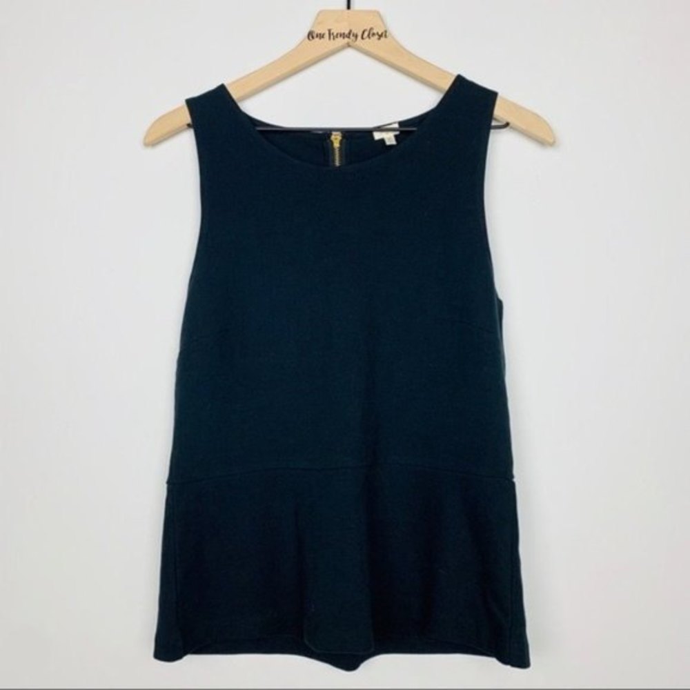 #24 J. Crew Factory | NWT Black Peplum Blouse Size Medium